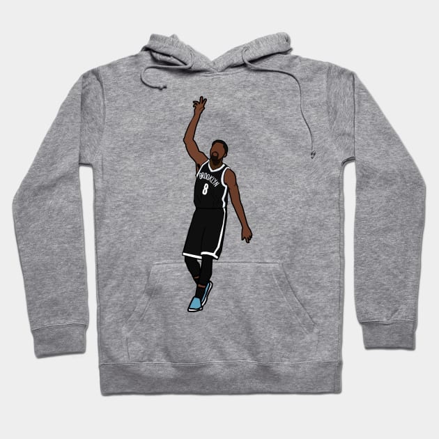 Spencer Dinwiddie 3 Point Celebration - Brooklyn Nets Hoodie by xavierjfong